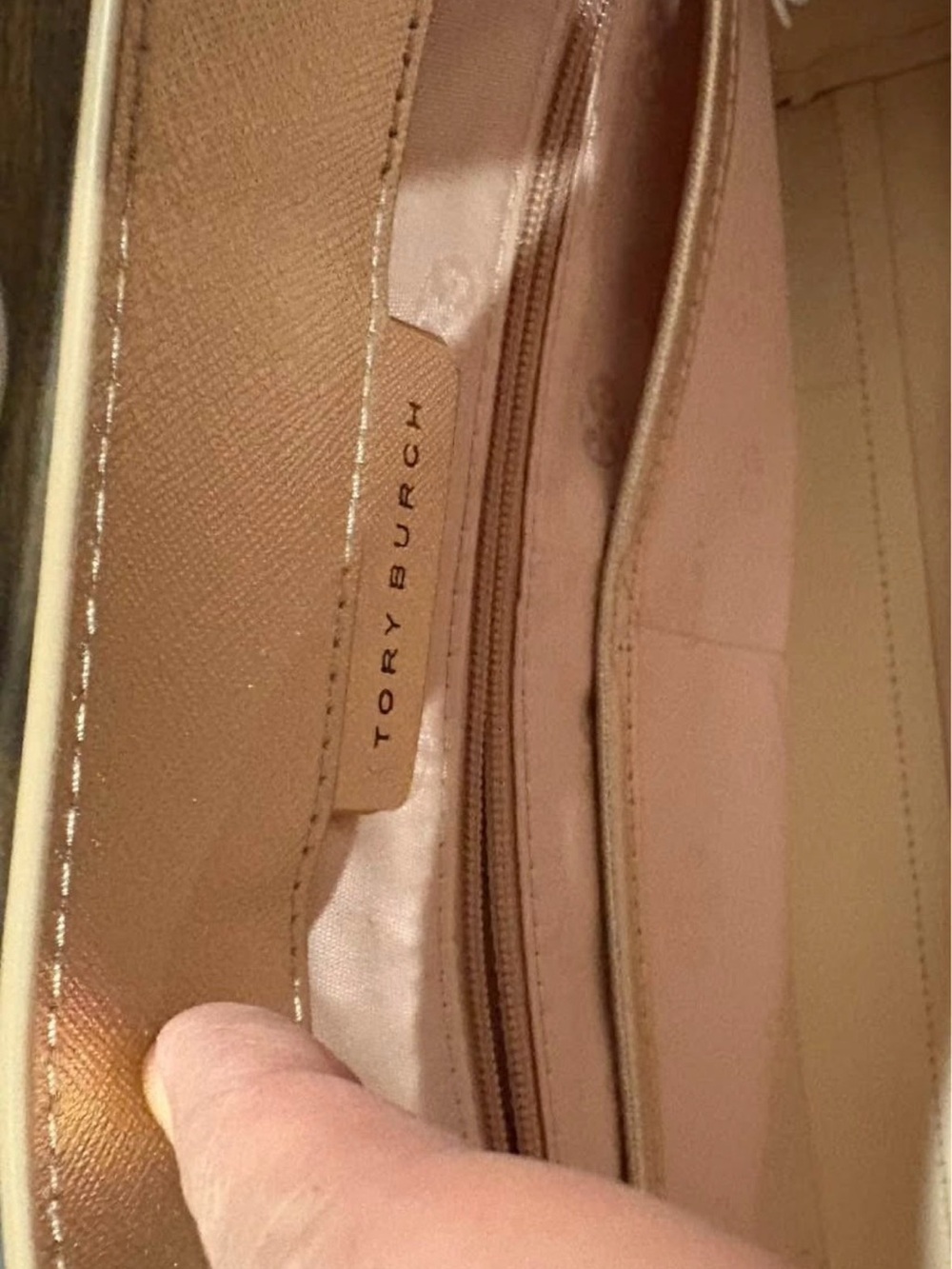 Tory Burch Metallic Rose Tote with Gold Logo - Picture 8 of 8